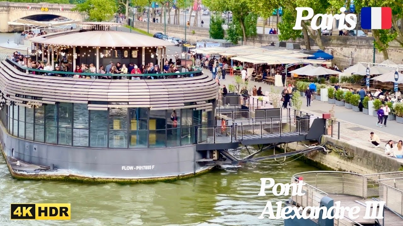 France 🇫🇷 Paris 2 JUNE 2024 HDR walking video France famous bridge walking tour video best places