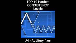 TOP 10 Hardest CONSISTENCY Levels  #geometrydash #gd #gaming  #games #gameplay #edit