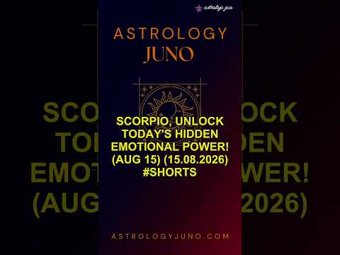 Scorpio, Unlock Today's Hidden Emotional Power! (Aug 15) (15.08.2026) #Shorts