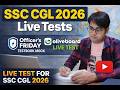 SUNDAY LIVE MOCK OF OLIVEBOARD TEST AND OFFICER'S FRIDAY TEST FOR SSC CGL PREPARATION 2026