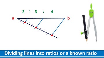 HOW TO DIVIDE A LINES INTO RATIOS OR A KNOWN RATIO | ENGINEERING DRAWING