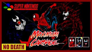 Spider-Man and Venom Maximum Carnage - Full Gameplay (No Death) Super Nintendo/Super Famicom