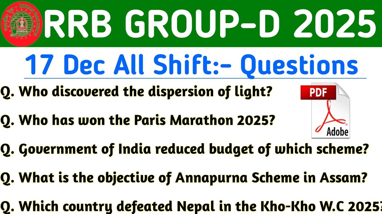 RRB GROUP D ANALYSIS 2025 | GROUP D 17 DECEMBER All SHIFT ANALYSIS | GROUP D ANALYSIS TODAY