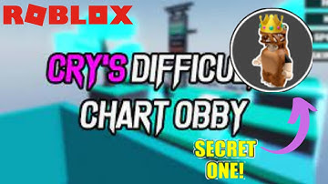 How to get the “ Secret 1” badge in Cry’s difficulty chart obby.