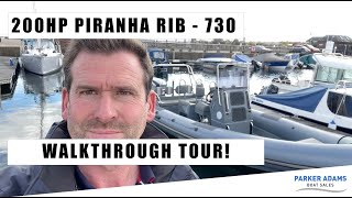 Piranha RIB Walkthrough Tour - A great RIB with powerful performance and great seating!