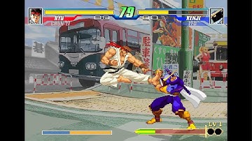 Ryu and Chun-Li vs. Kenji and Leo - Capcom Fighting Evolution