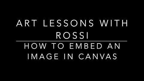How To Embed image in Canvas