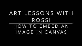 How To Embed image in Canvas