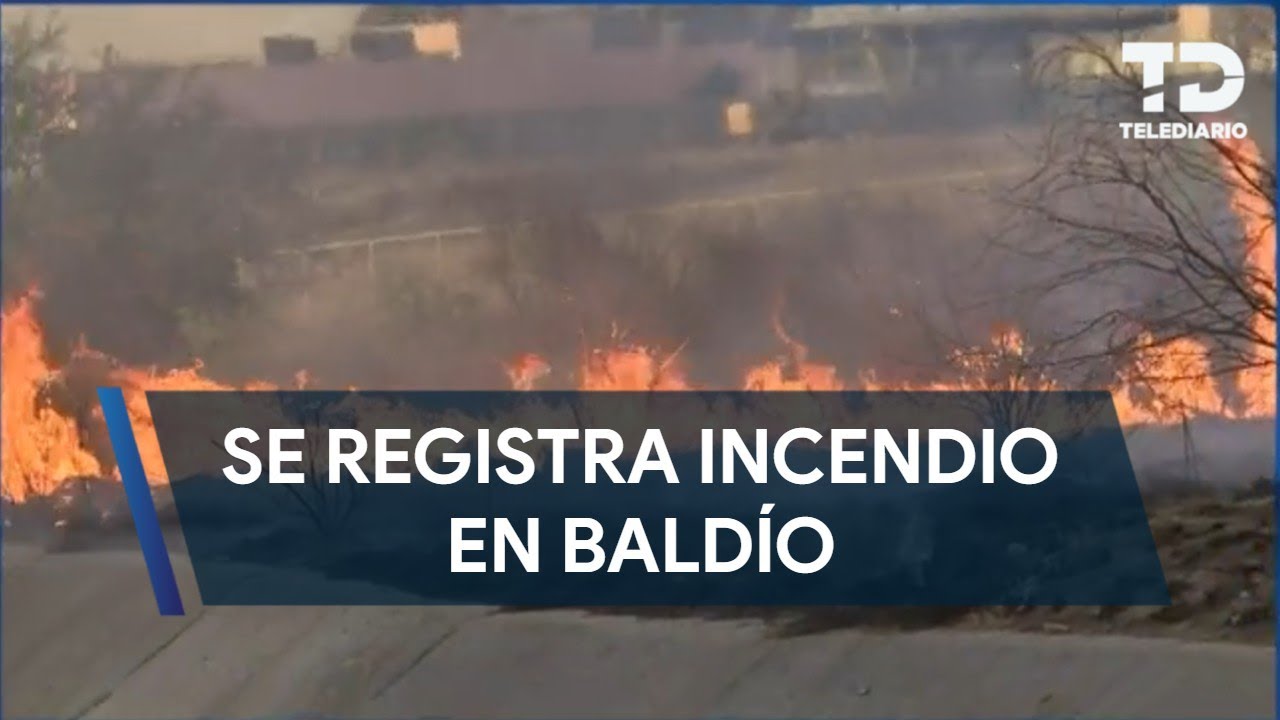 Se registra fuerte incendio en terreno baldío de Saltillo - YouTube