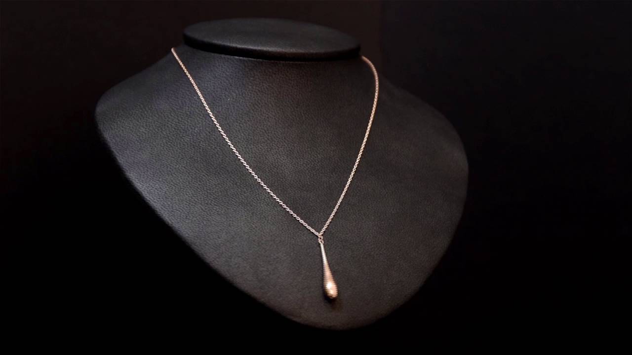 9ct Rose Gold Drop Necklace YouTube