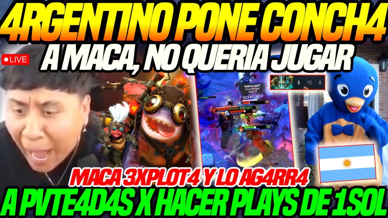 😂ARGENT1N0 PONE CONCH4 a MACARIUS😂TIRO la TOALLA y DEJO DE JUGAR y LO AG4RR4 a PVTE4D4S x PLAYS 1sol