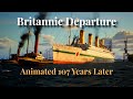 HMHS Britannic&#39;s Final Departure | Animated 107 Years Later