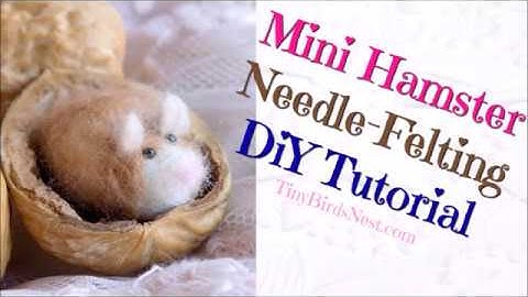 Needle-Felting Tutorial: Hamster in a Walnut // Miniatures