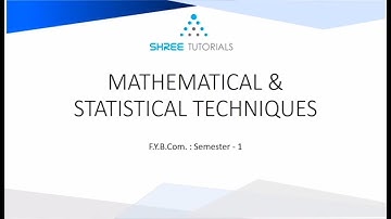 F.Y.B.Com. | Sem 1 | Maths | Measures of Central Tendency | Part 1 | Mumbai University