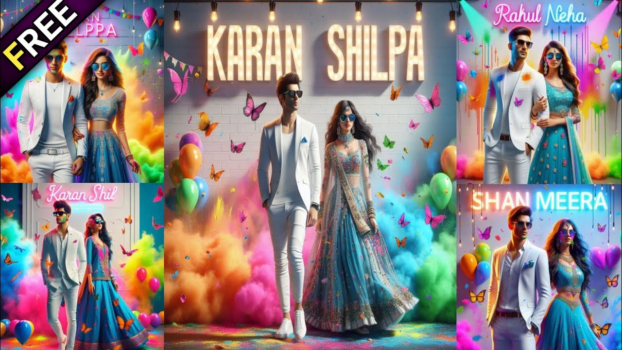 Holi Couple Ai Photo Editing | Holy Couple Ai Photo Kaise Bnaye | Bing image Creator Tutorial 2025