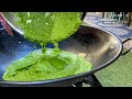 green chili/pepper sauce recipe | green color and nutrition boosted with added secret ingredient