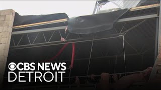 Storms cause damage to buildings in Lincoln Park, Ann Arbor