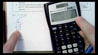 Accelerated Algebra 1 8 5 Factoring using T-Chart