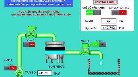 Lập trình ổn định  mực nước  dùng PID s7-1500