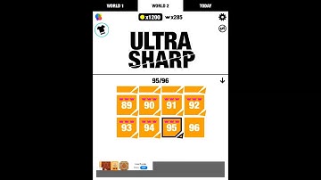 Ultra Sharp World 2 Level 96 All Stars Walkthrough