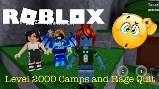 LEVEL 2000+ CAMPS AND RAGE QUITS 😂 | Roblox Flee The Facility