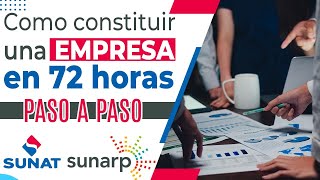 Como CONSTITUIR una  EMPRESA EN 72 HORAS | EIRL-SA-SAC-SRL| Paso a paso | SUNARP - SUNAT screenshot 4