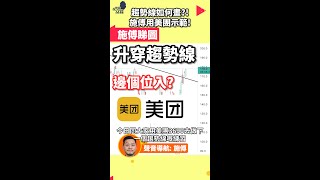 美團(3690) 技術分析，如何確認升穿趨勢線？｜施傅睇圖 #shorts