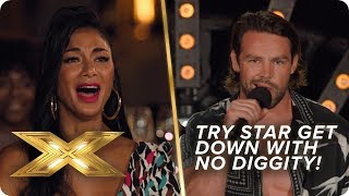 Try Star sing "No Diggity" on The Auditions of X-Factor Celebrity