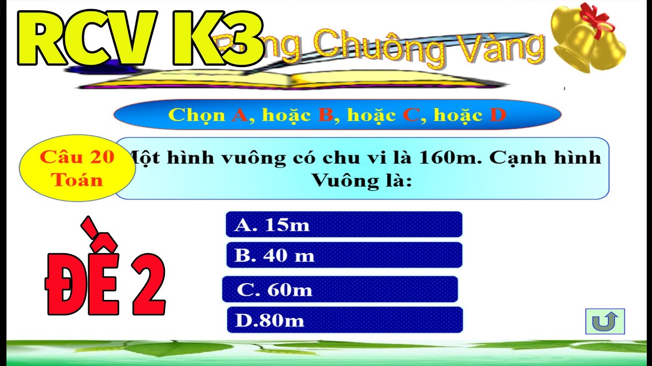 mơ mình đẻ con Đề Thi Rung Chuông Vàng Khối 3 | Thầy Lê Văn Lực