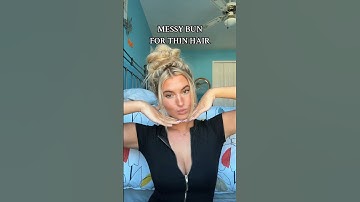 this messy bun hack for fine hair will leave you SPEECHLESS #finehair #thinhair #messybun