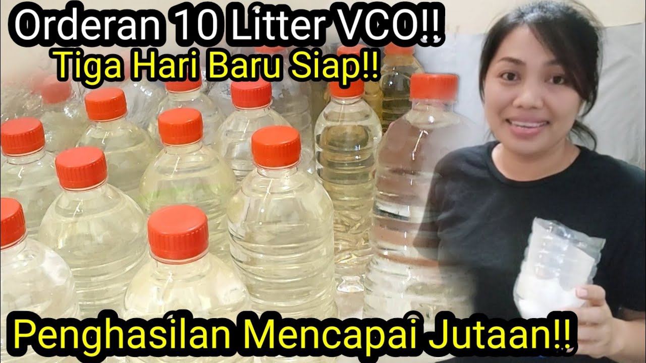 Buat minyak kelapa murni(vco) 10 litter untuk pesanan 3 hari baru jadi‼️