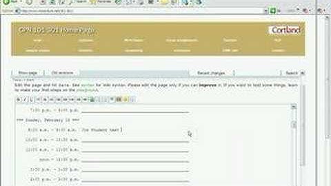 CPN 100/101: How to use the conference schedule wiki