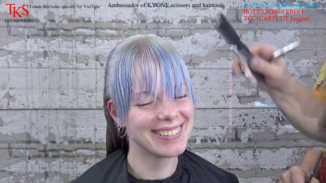 Light up my hair color and give it a trendy cut .Annika models Extreme style by TKS