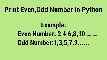 How to print even odd number in python using range()  | python exercise 4 | in Hindi