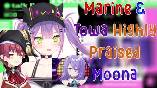 Marine and Towa Highly Praised Moona for her Amazing Performance