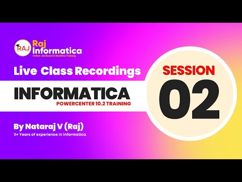 Session 2 Batch 12 Introduction to ETL and Database  Raj Informatica Realtime Online Training