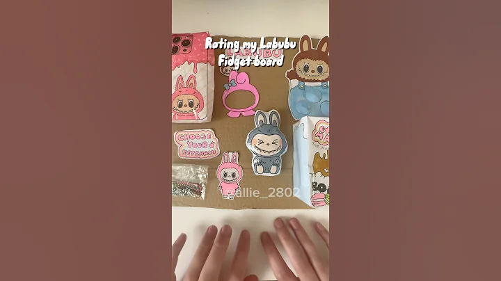 Rating my Labubu fidget board 💗💚 #labubu #labubumacaron #fidgetboard #fidget #unboxing #asmr #diy