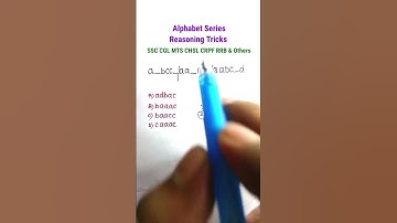 Alphabet Series| Missing Number Series| Reasoning Classes| Reasoning for SSC CGL GD CHSL| #shorts