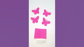 How To Make Paper Butterfly | Easy Butterfly Making With Paper | Butterfly Craft Ideas #shorts #diy