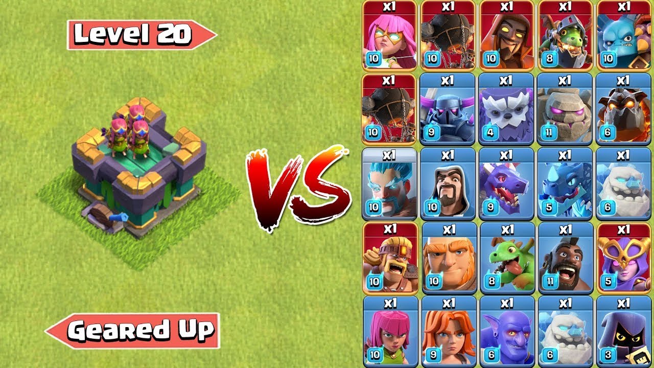 Max Geared up Archer Tower vs All Max Troops -- Clash of Clans  C.O.C