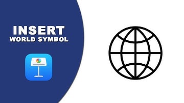 How to insert world symbol in Apple Keynote