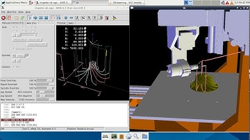 5 axis head-head vismach simulation (Kinematics LinuxCNC & Fusion360 NC code)