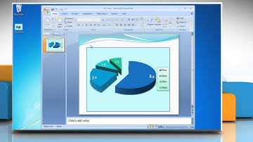 How to add titles to a pie chart in Microsoft® PowerPoint 2010 presentation
