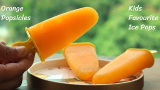 Orange Popsicle | Kids Favourite Ice Pops | No Colour Healthy Fruit pops - DV Recipes screenshot 5