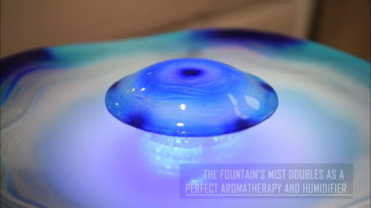 XBrand Tabletop Mist Fountain with 12 Color Changing LED lights and