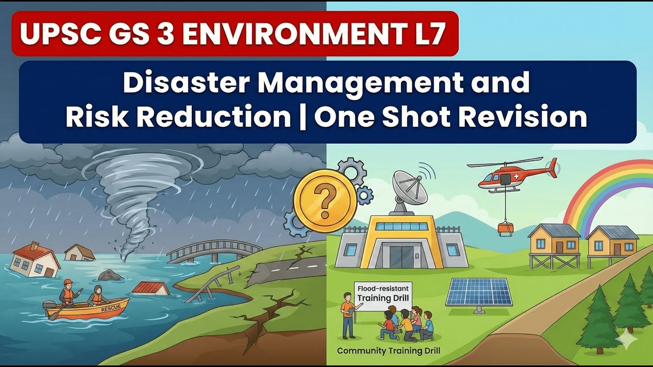 UPSC GS 3 ENVIRONMENT L7 | Disaster Management and Risk Reduction