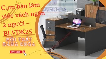 Cụm bàn làm việc vách ngăn 2 người  BLVDK25 | Nội thất Đăng Khoa