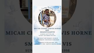 Micah Cedric Jarvis Horne aka Smaddy/Jarvis | Funeral Announcement #ObituariesSVG #SVG #StVincent 🇻🇨