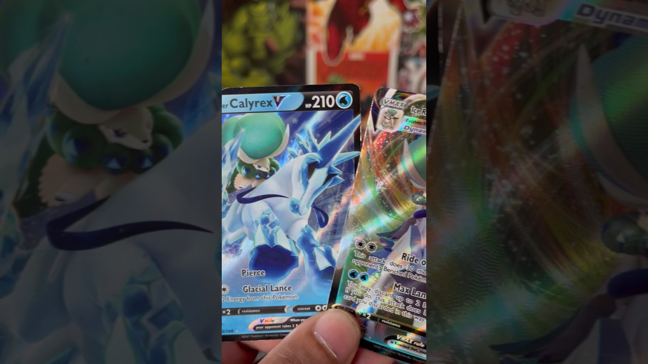 Pokemon Card | Pokemon Card Collection- Ice Rider Calyrex V and Vmax pair