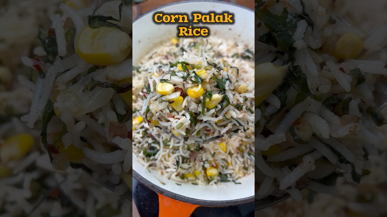 Рис с кукурузой и палак😋👌 | Рецепт риса с кукурузой и палак😋👌